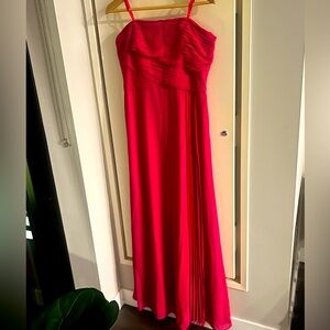 Lauren Ralph Lauren Womens Size 10 Pink Strapless Chiffon Dress Evening Gown